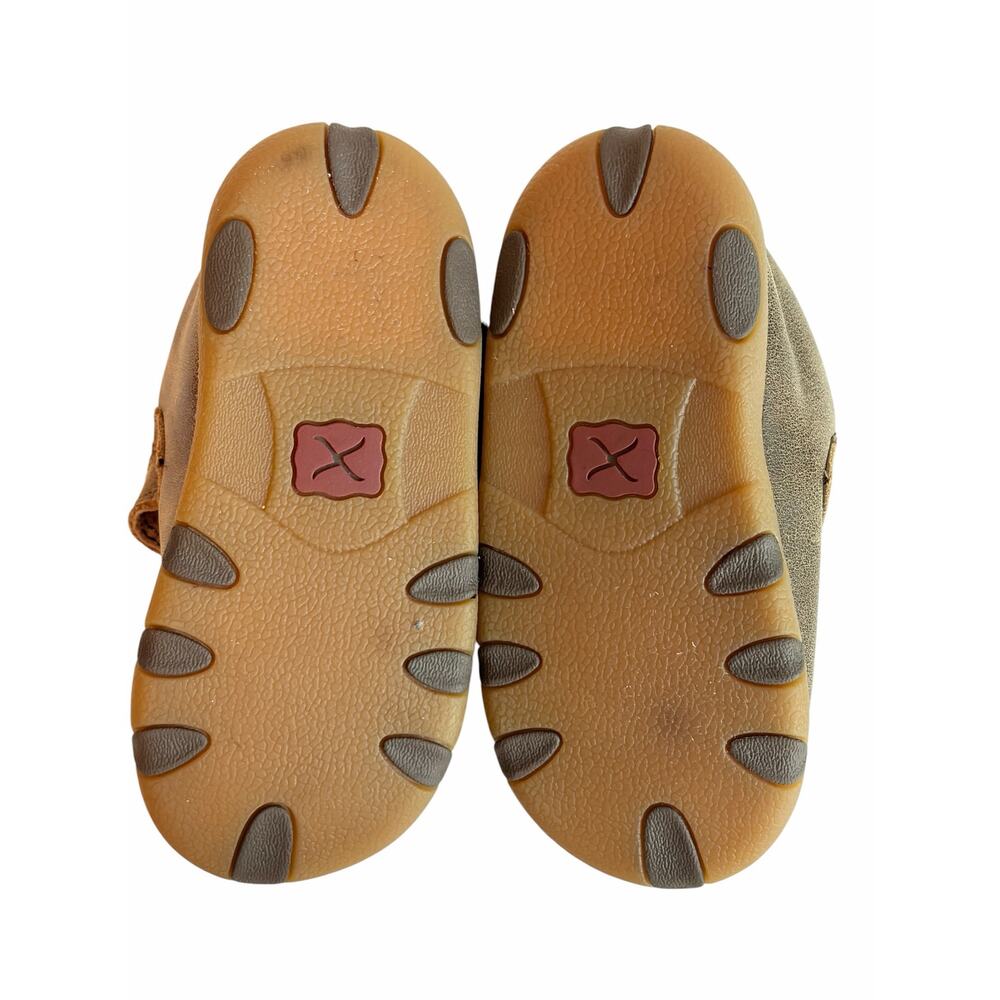 Twisted X Little Kid Brown Bomber Driving Mocs Canvas / Serape Inlay Toddler 7 - Picture 5 of 11